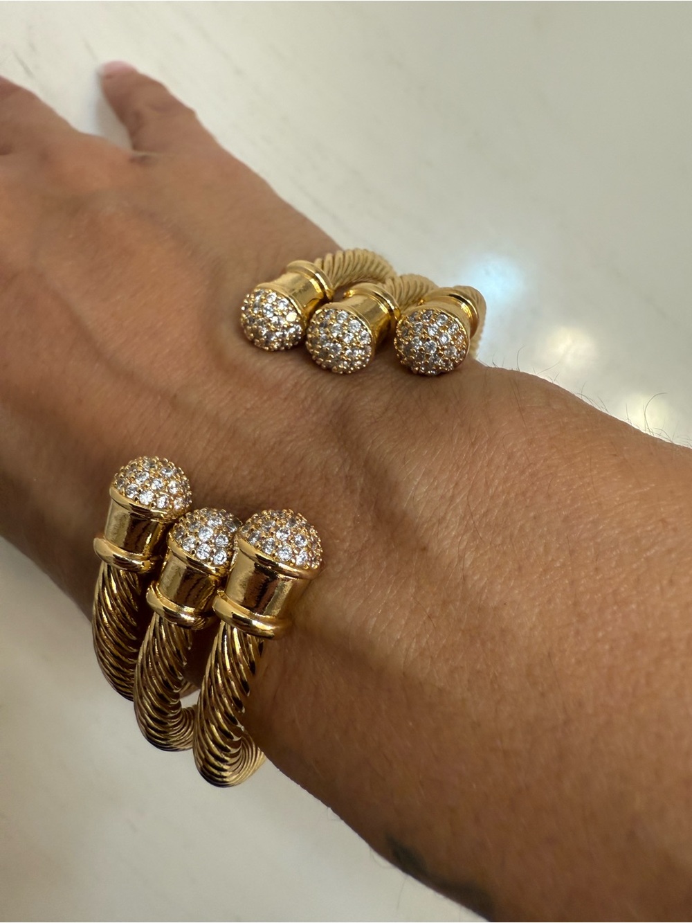 NEW Set of 3 Cable Cuff Bracelet